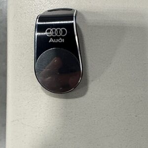 Audi Black and Silver Phone Holder